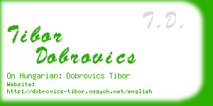 tibor dobrovics business card